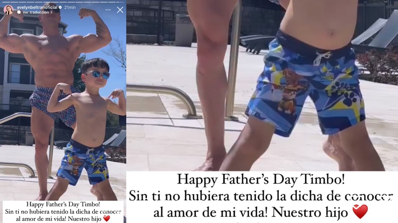 Evelyn Beltrán también dedicó un mensaje a su ex y padre de su hijo, Timbo Domínguez.