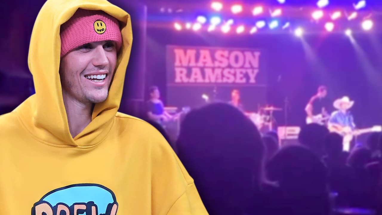 Así logró pasar desapercibido Justin Bieber en el concierto de una joven promesa de la canción