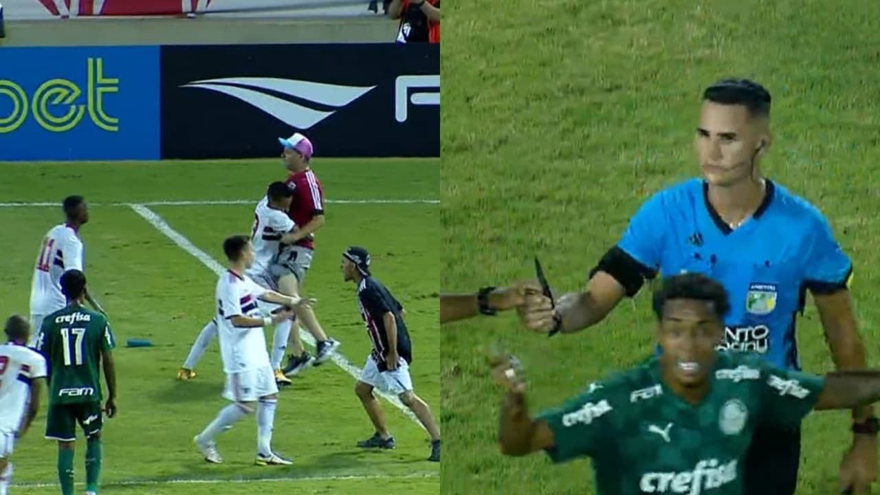 Aficionado en Copinha de Brasil entra a la cancha con un cuchillo