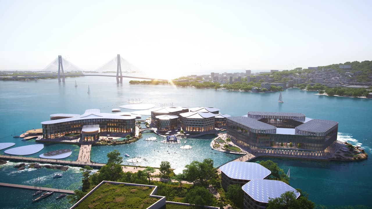 El primer prototipo de ciudad flotante y sostenible que se adaptará al aumento del nivel del mar se construirá en Busan, Corea del Norte, y aportará tecnologías y recursos innovadores para las 
<a href="https://www.univision.com/noticias/medio-ambiente/ciudades-eeuu-amenazadas-calentamiento-global-fotos">ciudades costeras que se enfrentan a los impactos climáticos</a>.