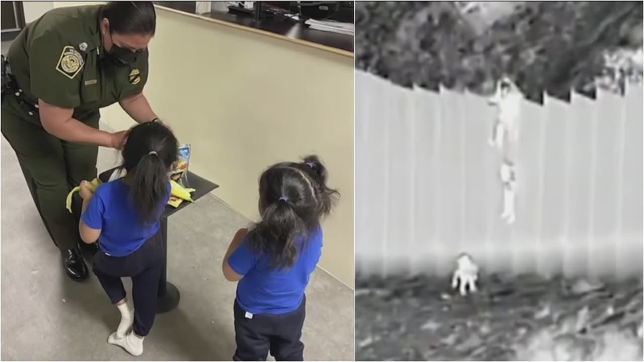 Las dos hermanas ecuatorianas lanzadas desde el muro fronterizo ya están con sus padres