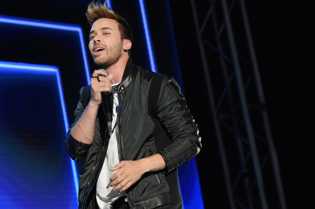 MIAMI, FL - OCTOBER 14: In this handout photo provided by One Voice: Somos Live!, Prince Royce performs onstage at One Voice: Somos Live! A Concert For Disaster Relief at Marlins Park on October 14, 2017 in Miami, Florida. (Photo by Rick Diamond/One Voice: Somos Live!/Getty Images)
