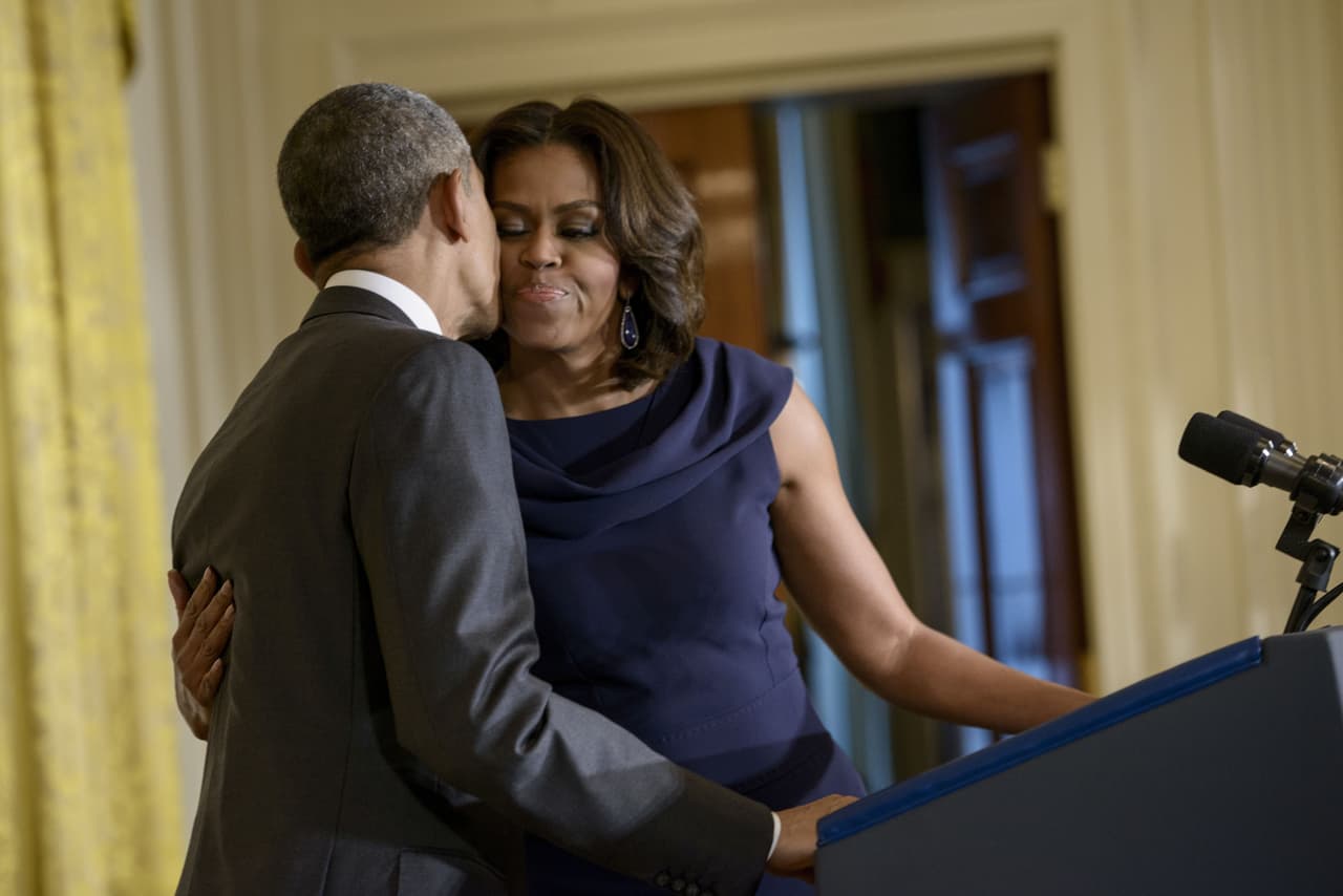 "Sin duda yo soy un un mejor hombre luego de haber pasado tiempo con Michelle. Nunca diría que Michelle es una mejor mujer, pero sí diría que es un poquito más paciente".