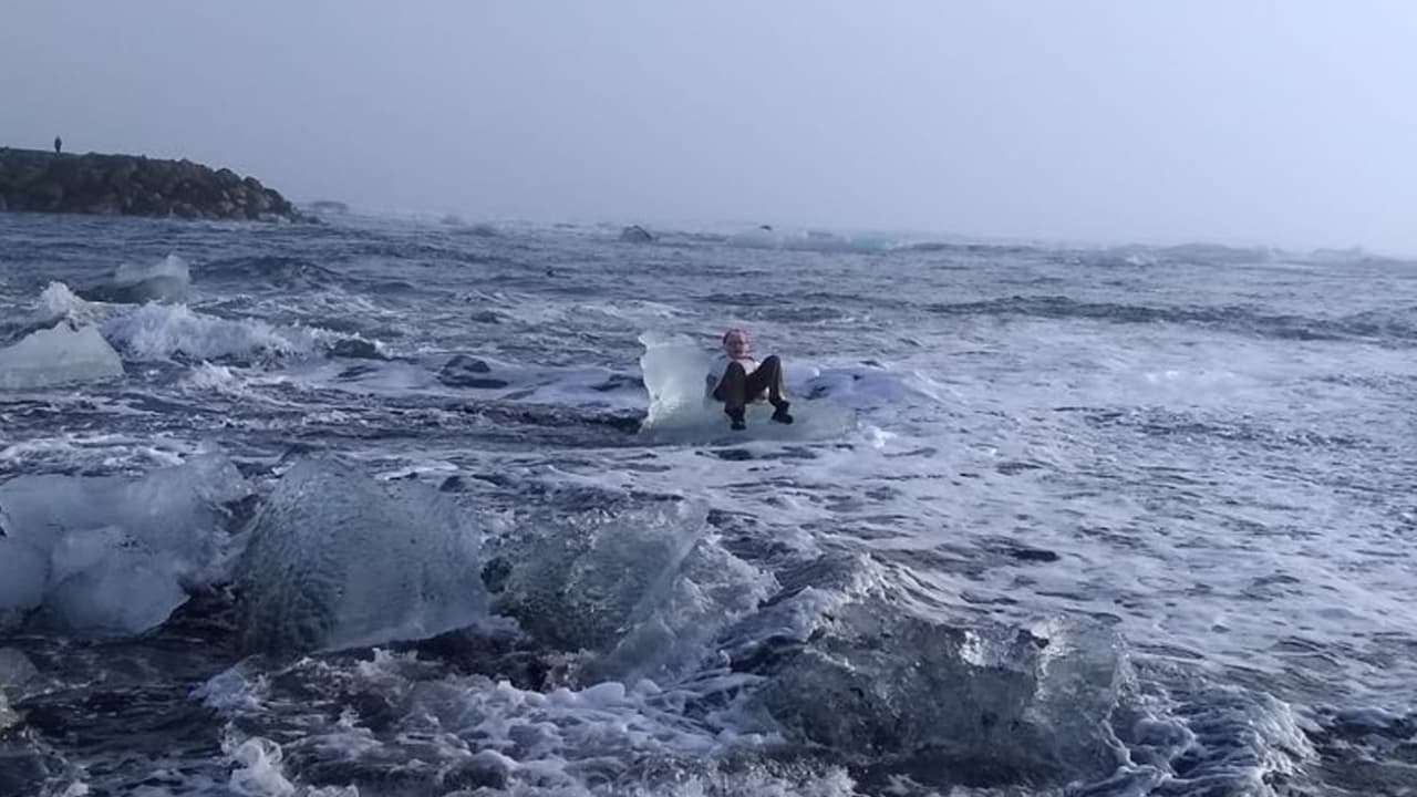 Judith Streng paso unos minutos naufragando sobre el iceberg.