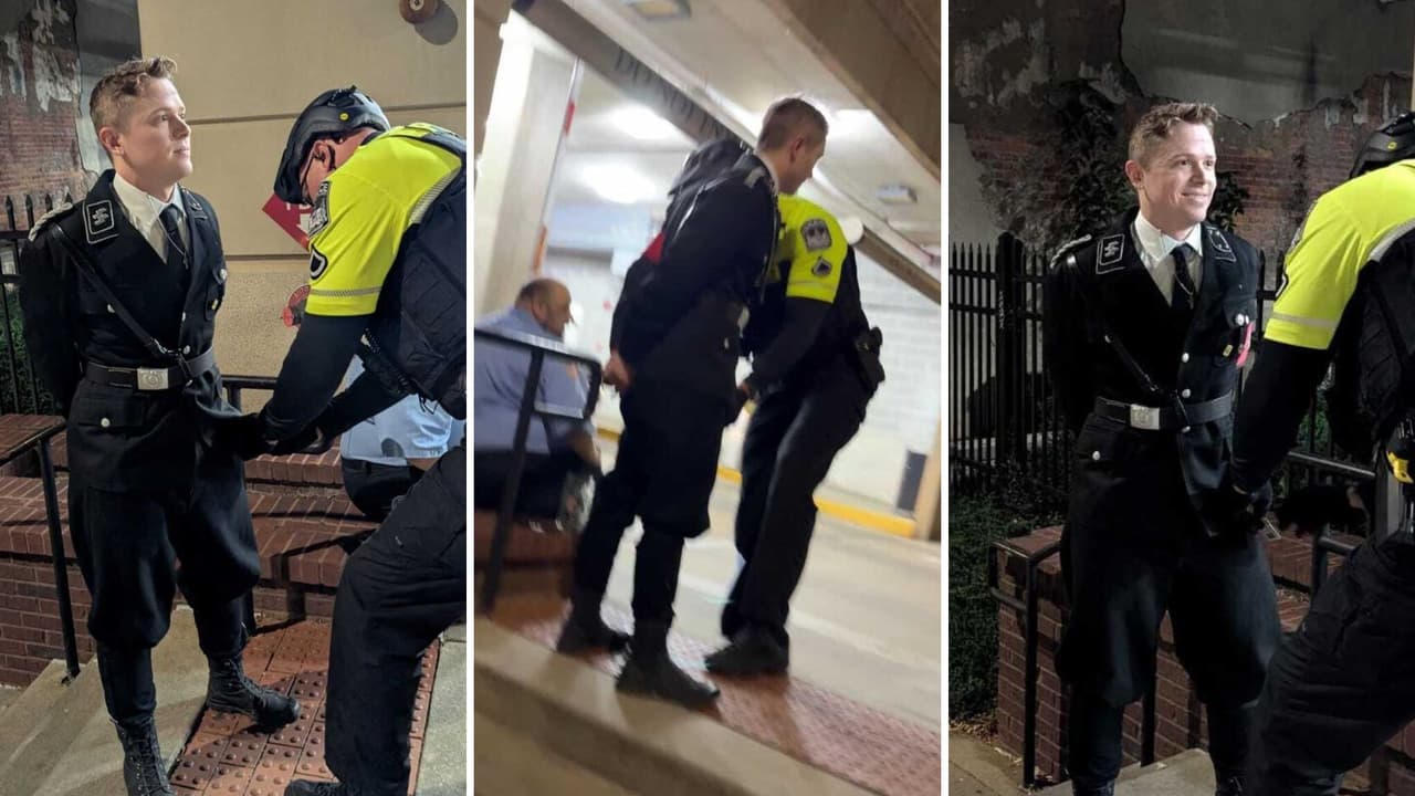 Hombre disfrazado con uniforme Nazi es arrestado y acusado de golpear a una estudiante en Georgia