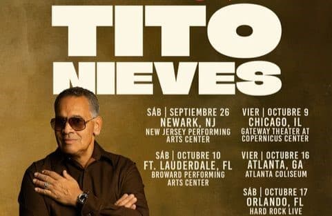   EL ÍCONO DE LA SALSA, TITO NIEVES ANUNCIA SU GIRA “50 AÑOS LA HISTORIA CONTINÚA” POR ESTADOS UNIDOS
