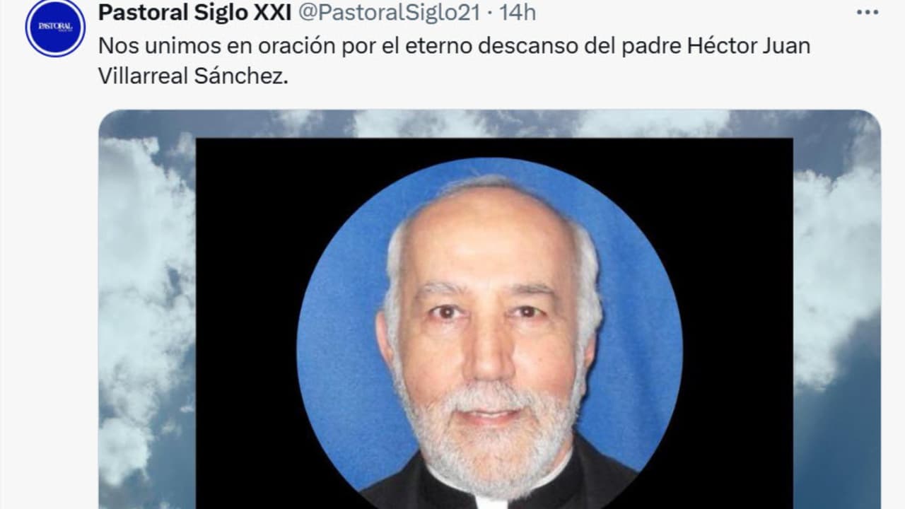 El periódico Pastoral Siglo XXI dio a conocer así la muerte del tío de Alicia Villarreal.