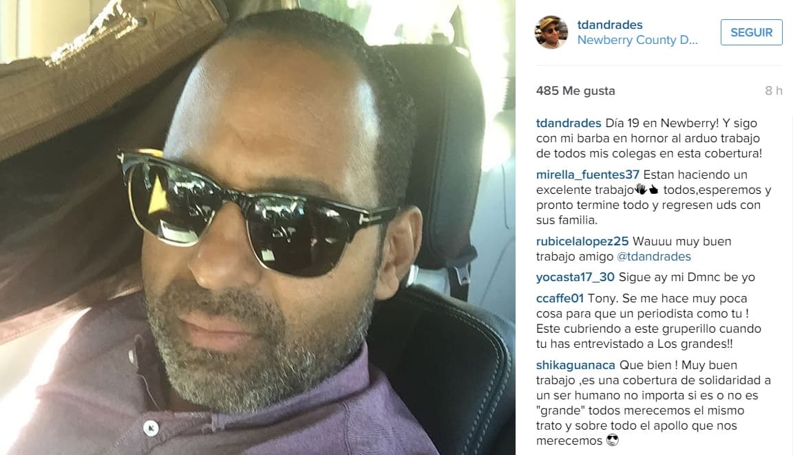 “No me estoy rasurando a favor de Larry sino de los colegas que estamos aquí cubriendo la noticia, es algo simbólico”, aclaró.