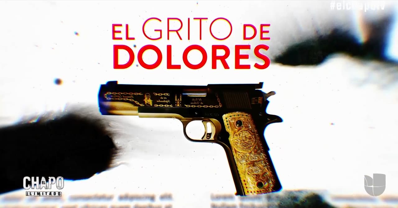 Entre los grabados que se encuentran en las ostentosas pistolas del narco, se pueden ver figuras alusivas a la Independencia de México y la Revolución Mexicana. Para muestra, esta pistola que perteneció a Osiel Cárdenas Guillén, el líder del Cártel del Golfo.