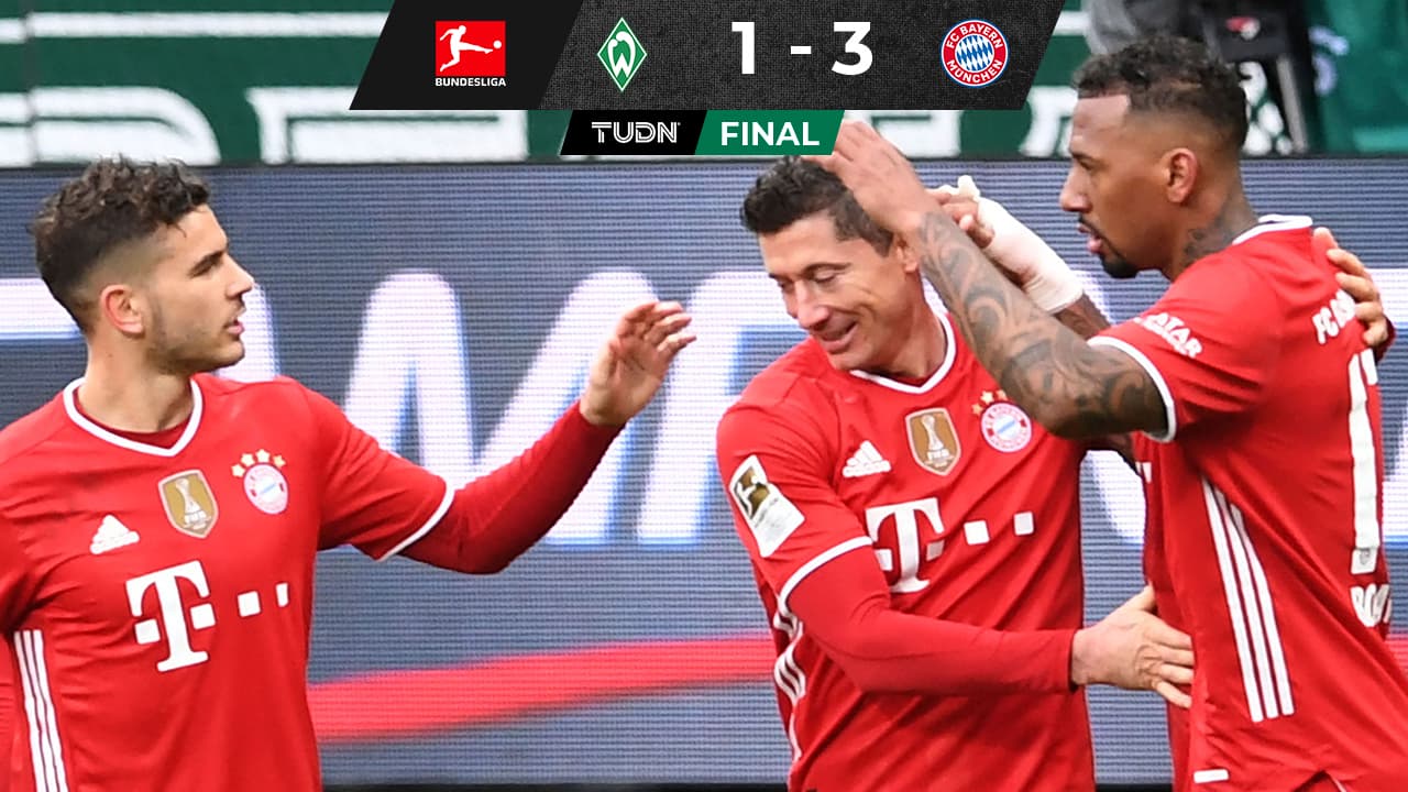 Bayern despacha a domicilio al Werder Bremen y asegura el liderato una jornada más