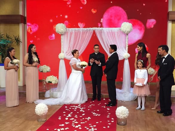 ¡Felizmente casados! Los novios de Miami.