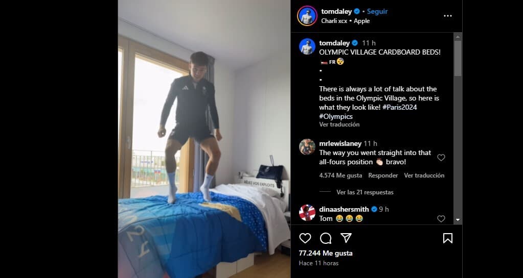 Atletas prueban las camas ‘anti-sexo’ de París 2024