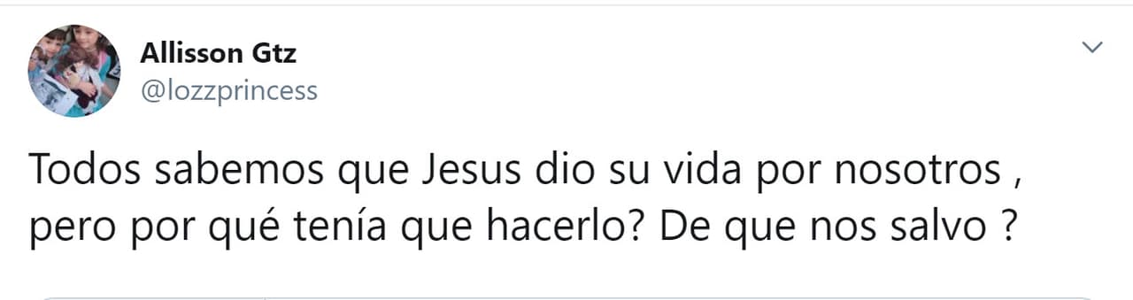 También mensajes sobre su religión: "Todos sabemos que Jesús dio su vida por nosotros, pero ¿por qué tenía que hacerlo? ¿De qué nos salvó?", se lee en el texto que escribió en abril de 2019.