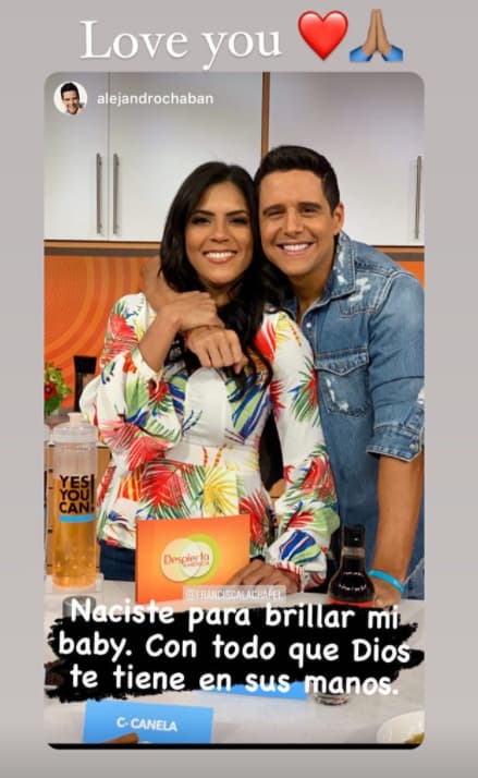 "Naciste para brillar", fue el texto que le dedicó Alejandro Chabán a su 'baby', confiado en su energía y talento.