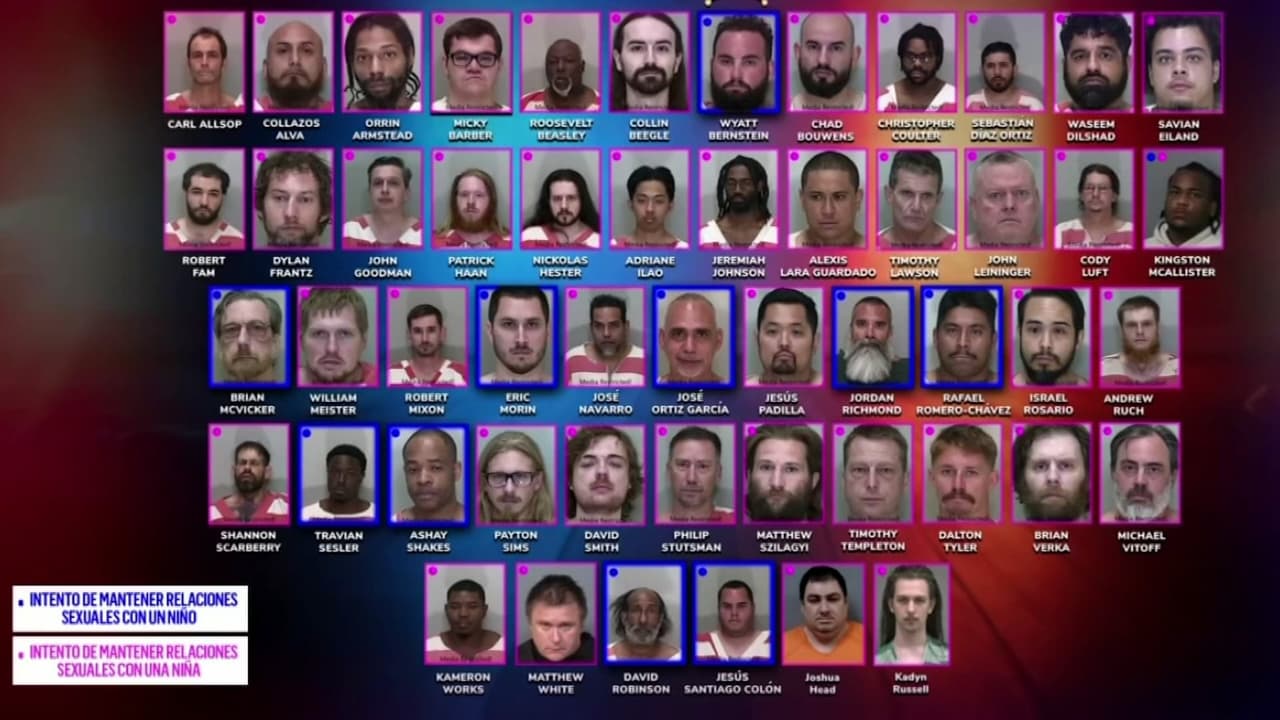 Caen 58 presuntos depredadores sexuales en Florida; entre ellos hay maestros y padres de familia