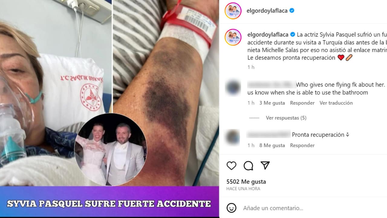 Estas son las fotos de Sylvia Pasquel presuntamente internada en un hospital tras aparentemente sufrir un accidente que le habría impedido asistir a la boda de su nieta Michelle Salas.