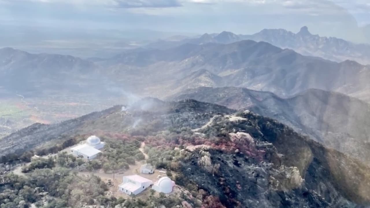 Cuatro edificios de observatorio en Arizona sufrieron daños por incendio forestal Contreras