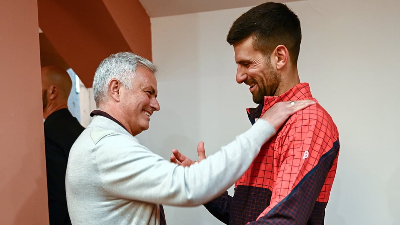 Djokovic se reúne con Mourinho: "Uno de los más grandes DT's de la historia"