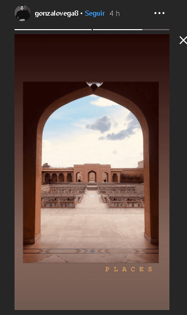 El actor subió fotografías de su visita a algunos templos y, por supuesto, a uno de las siete maravillas del mundo: el Taj Mahal, en Agra.