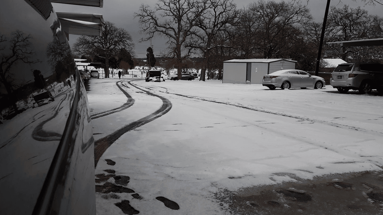 El norte de Texas vive la primera nevada del año