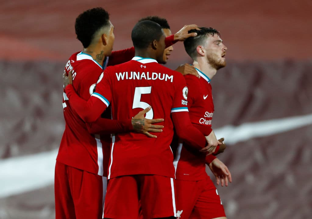 Gol, ahora si, la nueva adquisición de los Reds anota. Diogo Jota lo hace y pone a su equipo 3-1