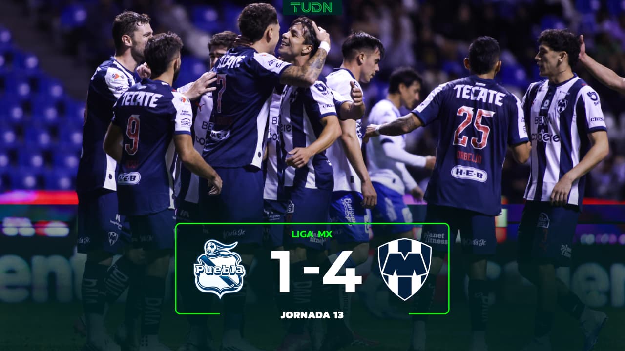 ¡Rayados golea y se acerca a la Liguilla! Puebla la ve muy lejos