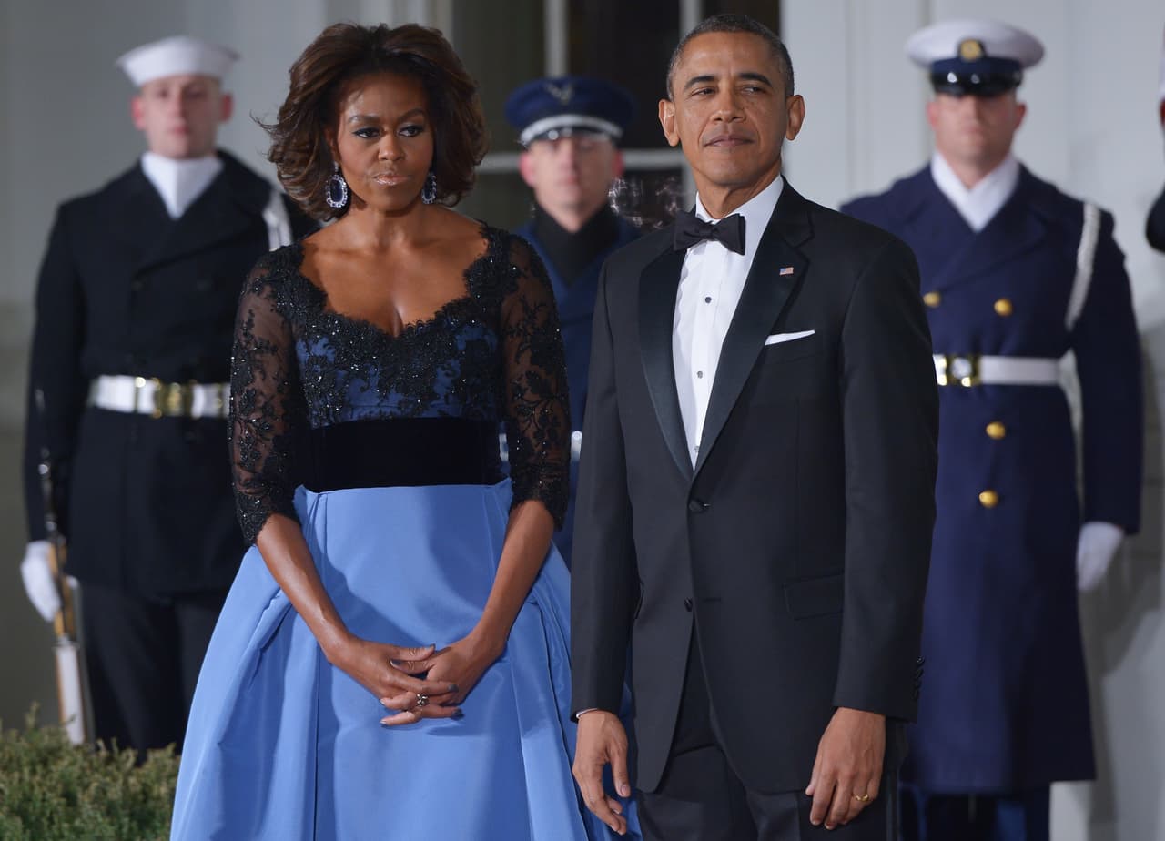 En febrero del 2014 Barack y Michelle Obama fueron anfitriones de una cena de estado con Francois Hollande, el entonces presidente de Francia.