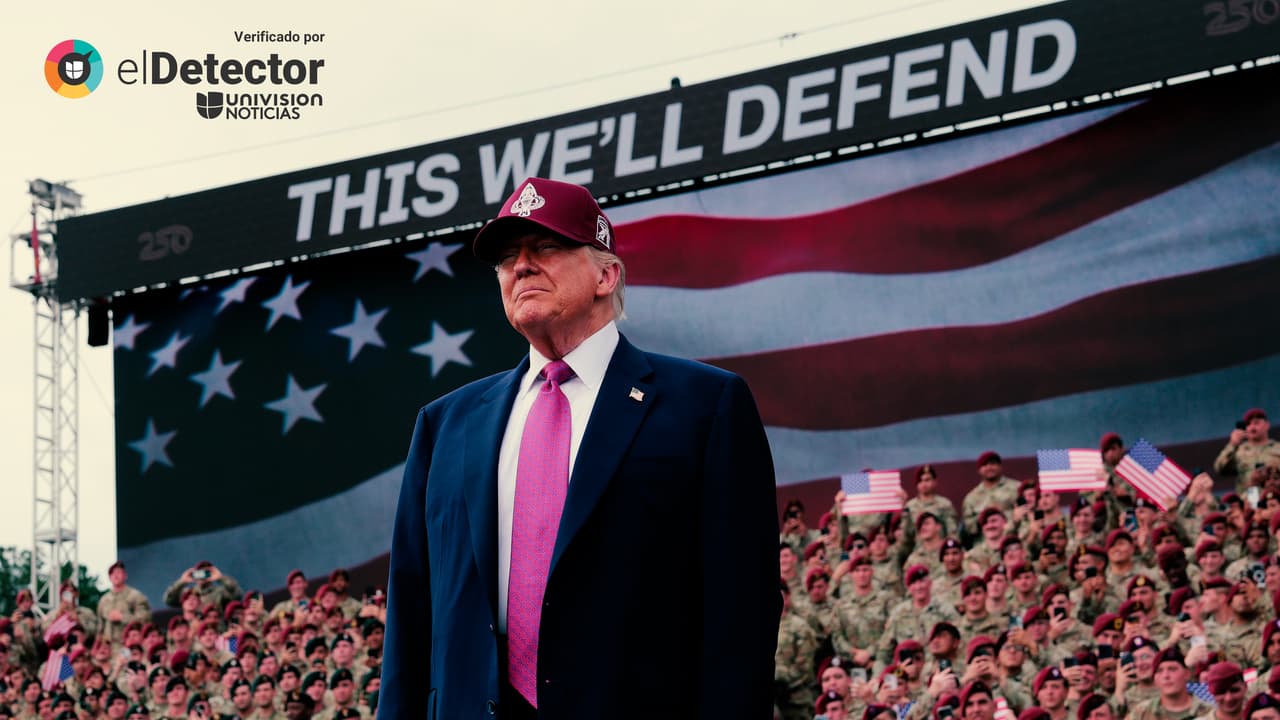 Trump hizo afirmaciones falsas, sin evidencias y descontextualizadas ante militares en Fort Bragg sobre las protestas en Los Ángeles 