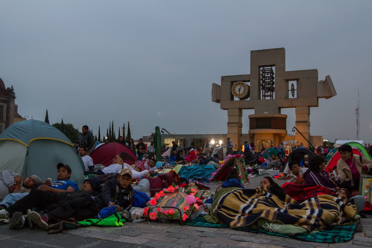 Plaza principal de la Basílica de Guadalupe en la Ciudad de México.