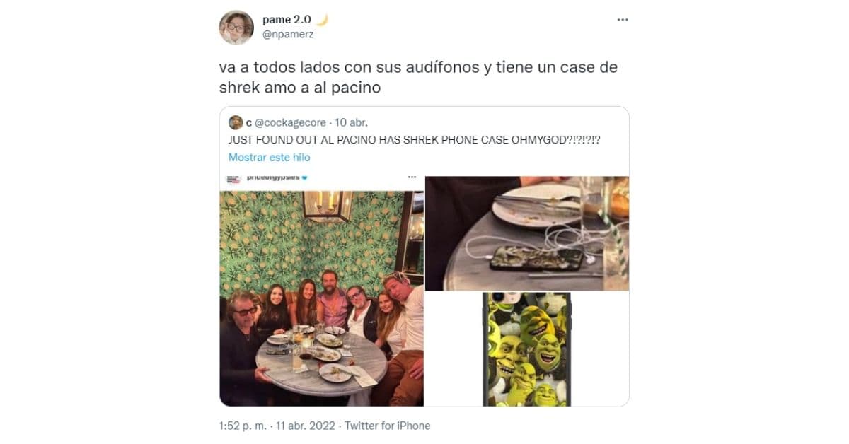 usuario habla de los icónicos audifonos de Al Pacino