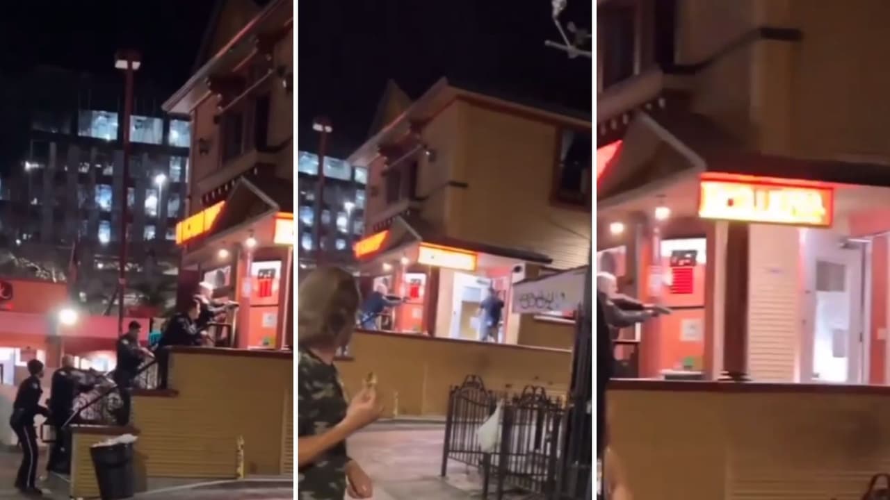 Al llegar a la taquería, los oficiales le pidieron al sujeto que tenía el arma que la soltara el arma, lo cual no hizo.