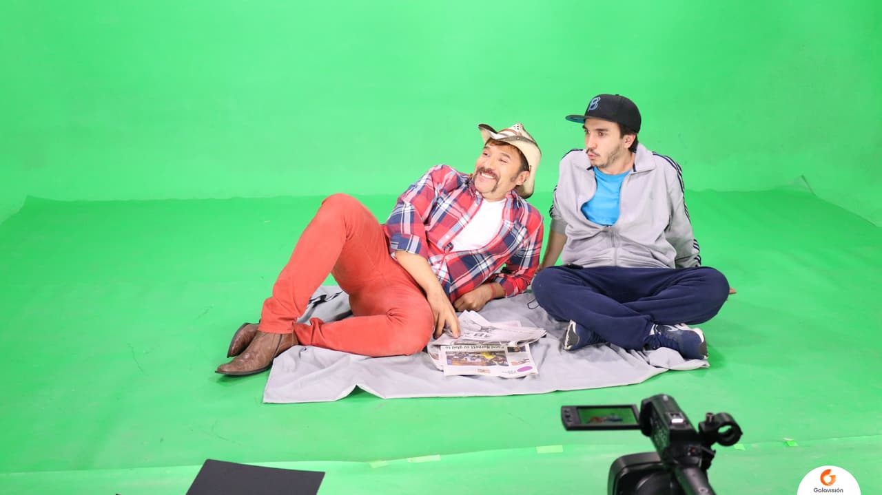 Gracias al set completamente verde el equipo de producción pudo añadir un parque digital.