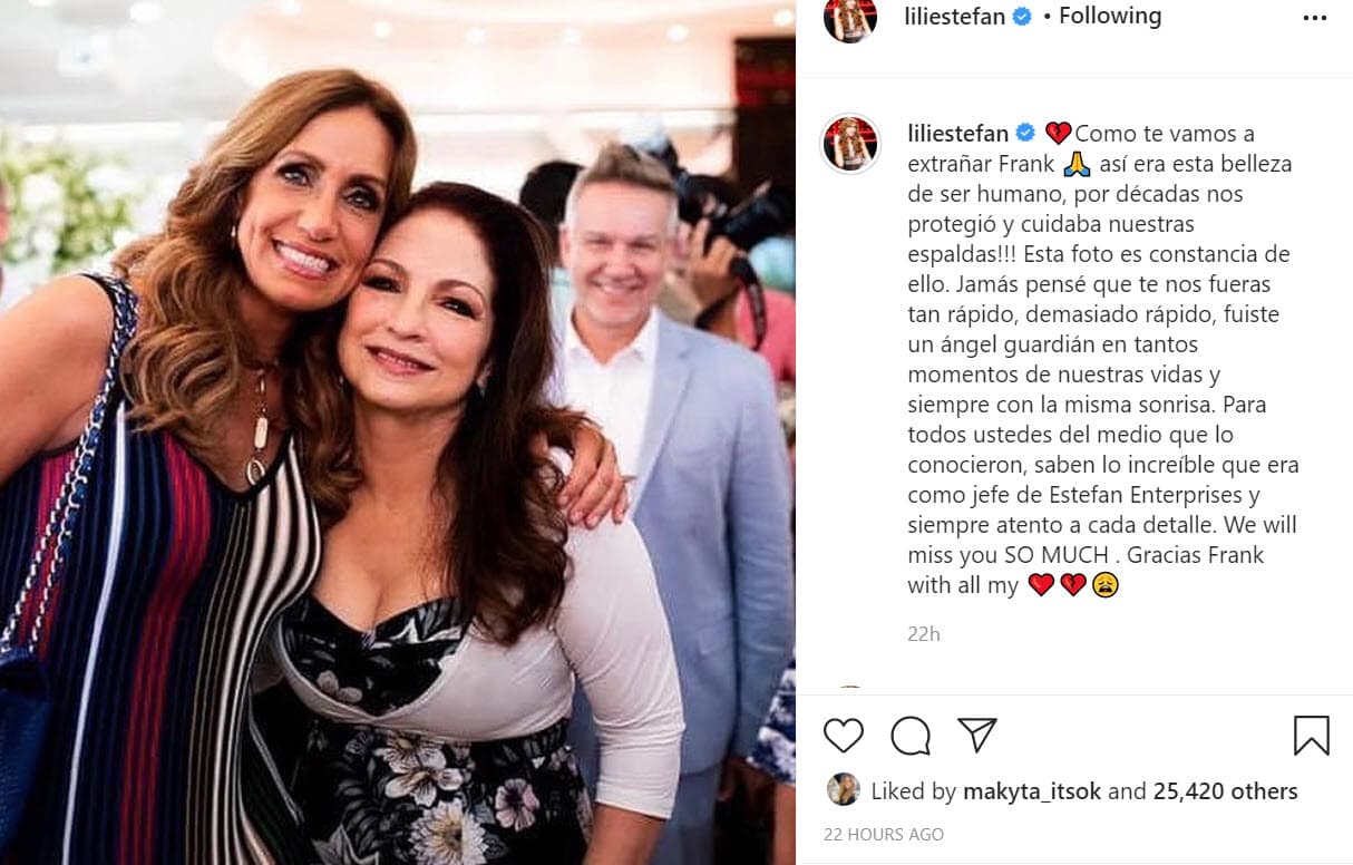 "
<b><a href="https://www.instagram.com/p/CItSEZxHsCO/" target="_blank">Cómo te vamos a extrañar Frank</a></b>. Así era esta belleza de ser humano, ¡por décadas nos protegió y cuidaba nuestras espaldas! Esta foto es constancia de ello", escribió la presentadora de Univision.
<br>