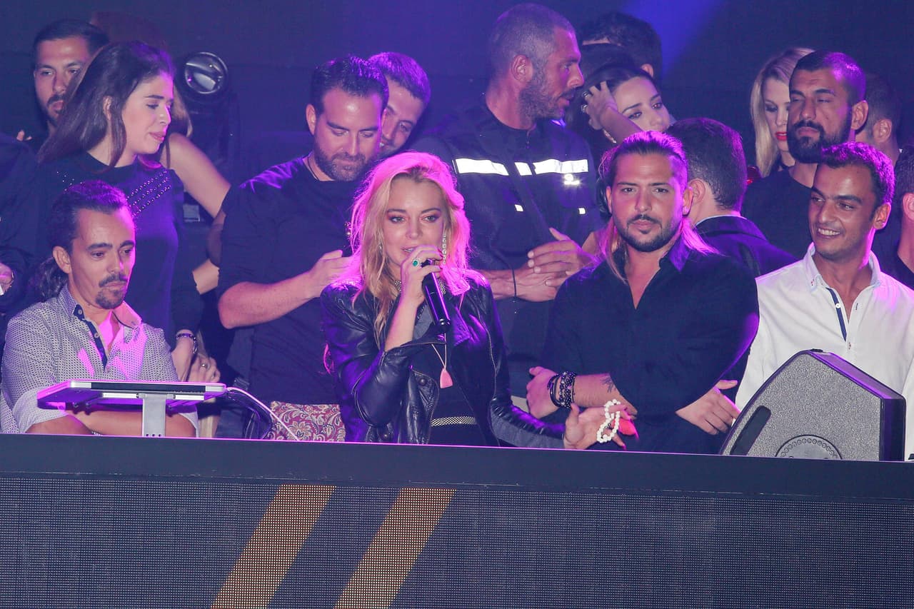 Lindsay dedicó unas palabras a sus invitados.