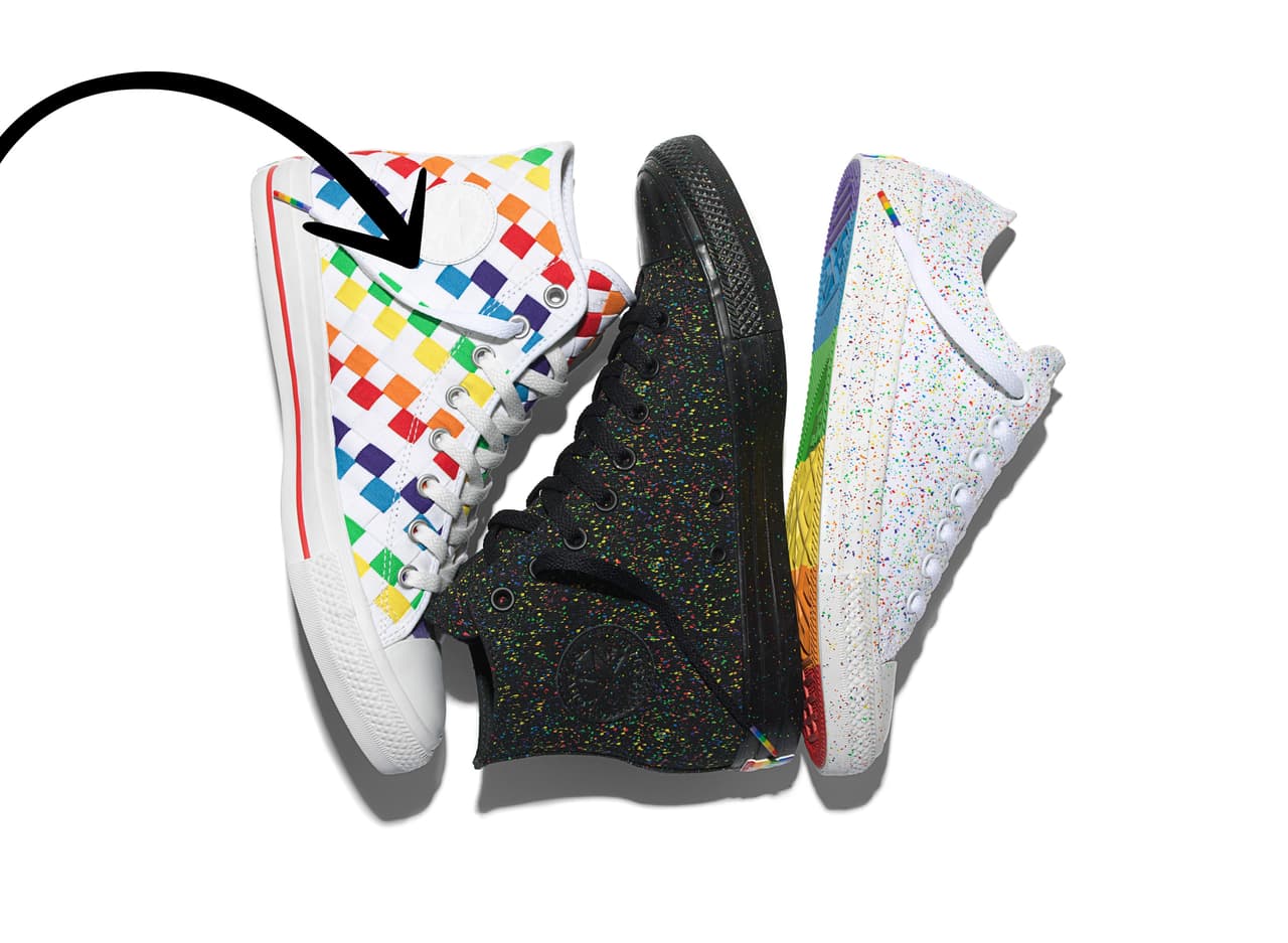 Converse viste a sus “estrellas” en pro del orgullo gay con una colección llena de arcoíris