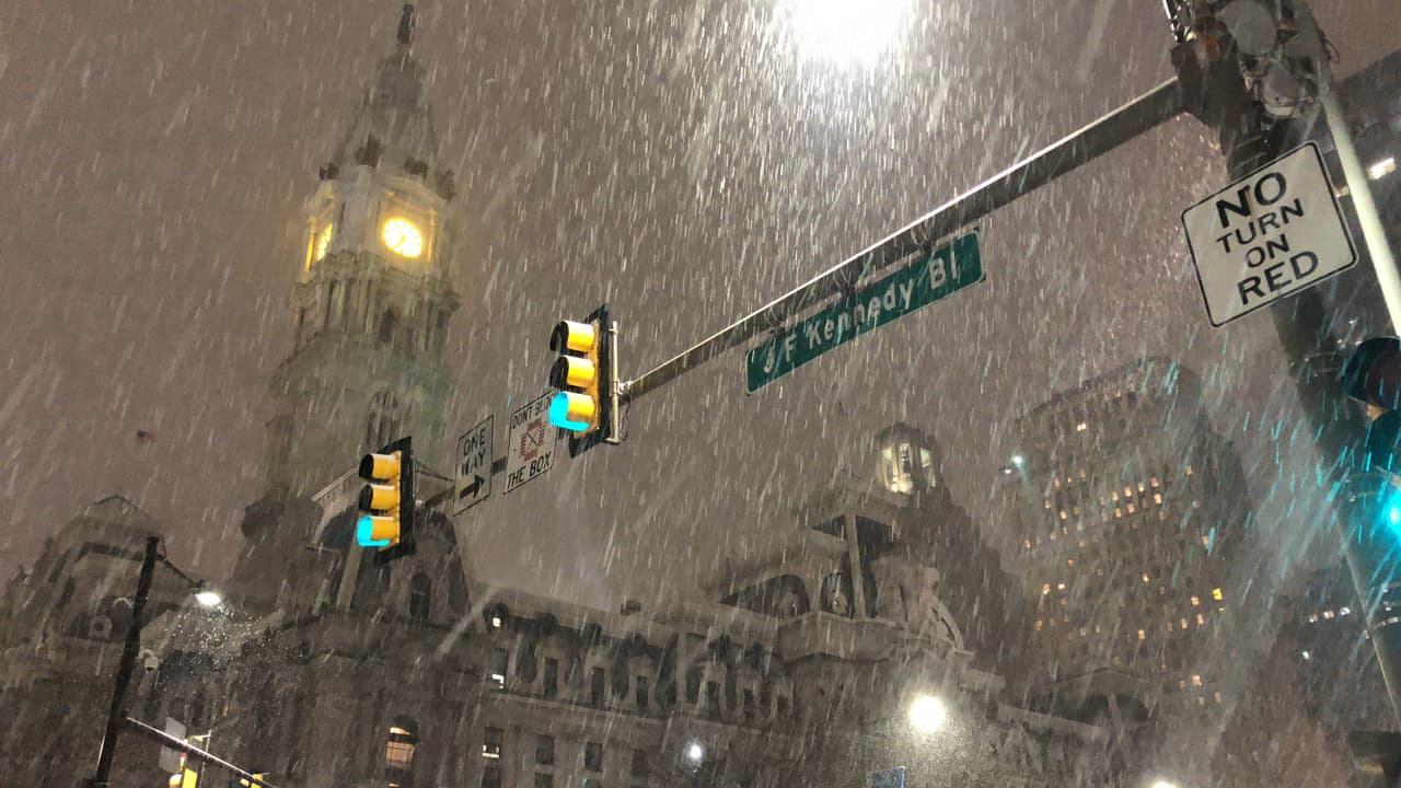 Así se vivió la tormenta invernal en la ciudad de Filadelfia 