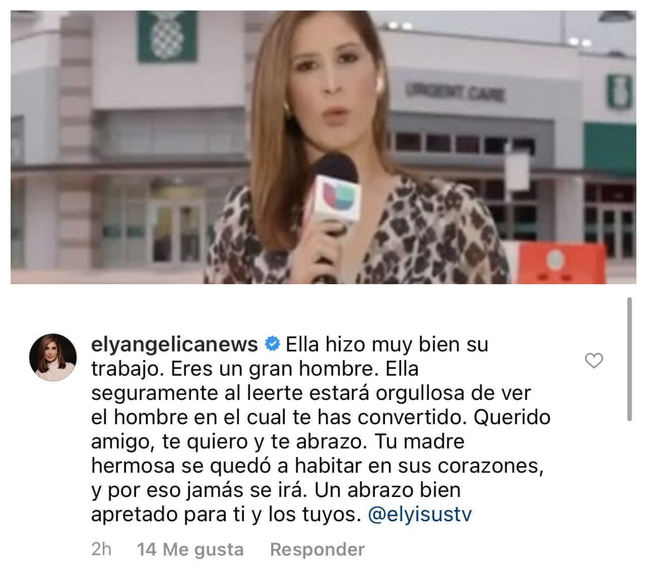 Elyangélica González coincidió con ella al afirmar que doña Gloria "hizo muy buen trabajo" al formar a "un gran hombre" como es el querido chef Yisus.
<br>
