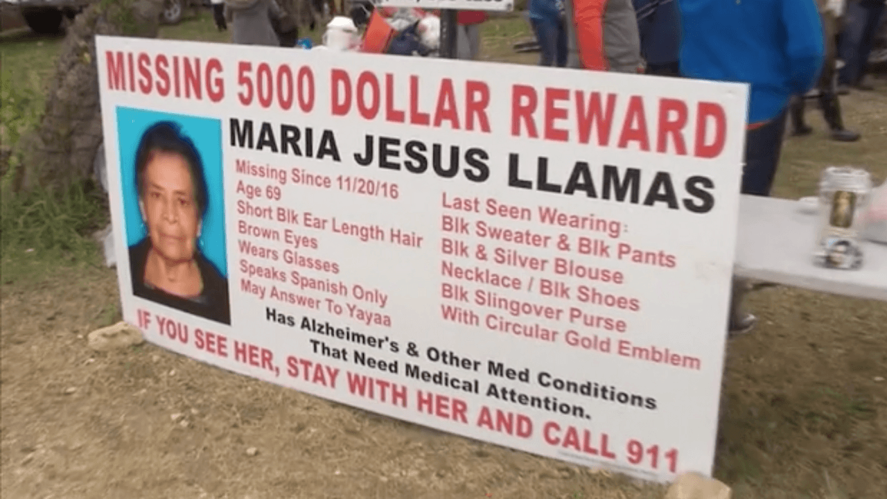 <h2 class="cms-H2-H2"><b>Organizan brigadas de búsqueda para poder encontrar a María</b></h2>
<br>Los familiares de la mujer y la comunidad de San Antonio se unieron para poder encontrar a María. Voluntarios del Heidi Search Center incluso montaron un campamento para su búsqueda. La policía de San Antonio también se involucró en las búsquedas.
<br>
<br>Incluso, la familia ofrecía una recompensa de $5,000 para poder hallarla.