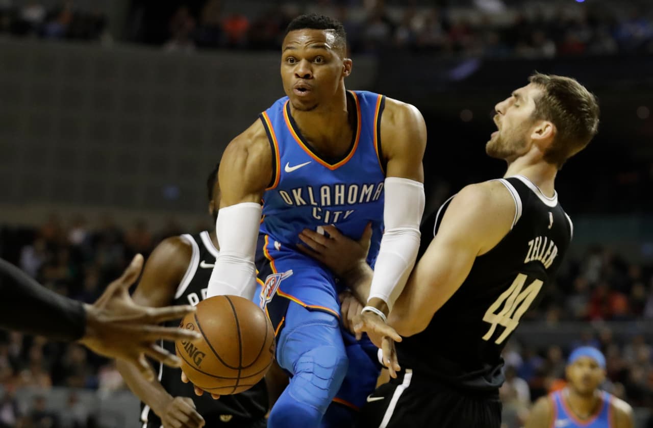 Te traemos las mejores imágenes del primer partido en México entre los Nets y el Thunder.