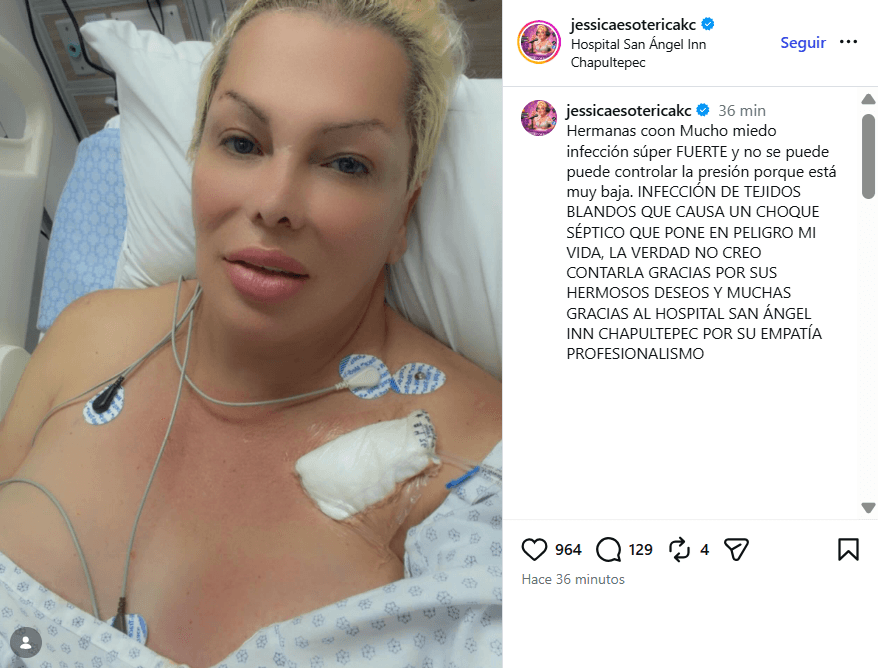 Jessica Esotérica reveló el motivo de su hospitalización.