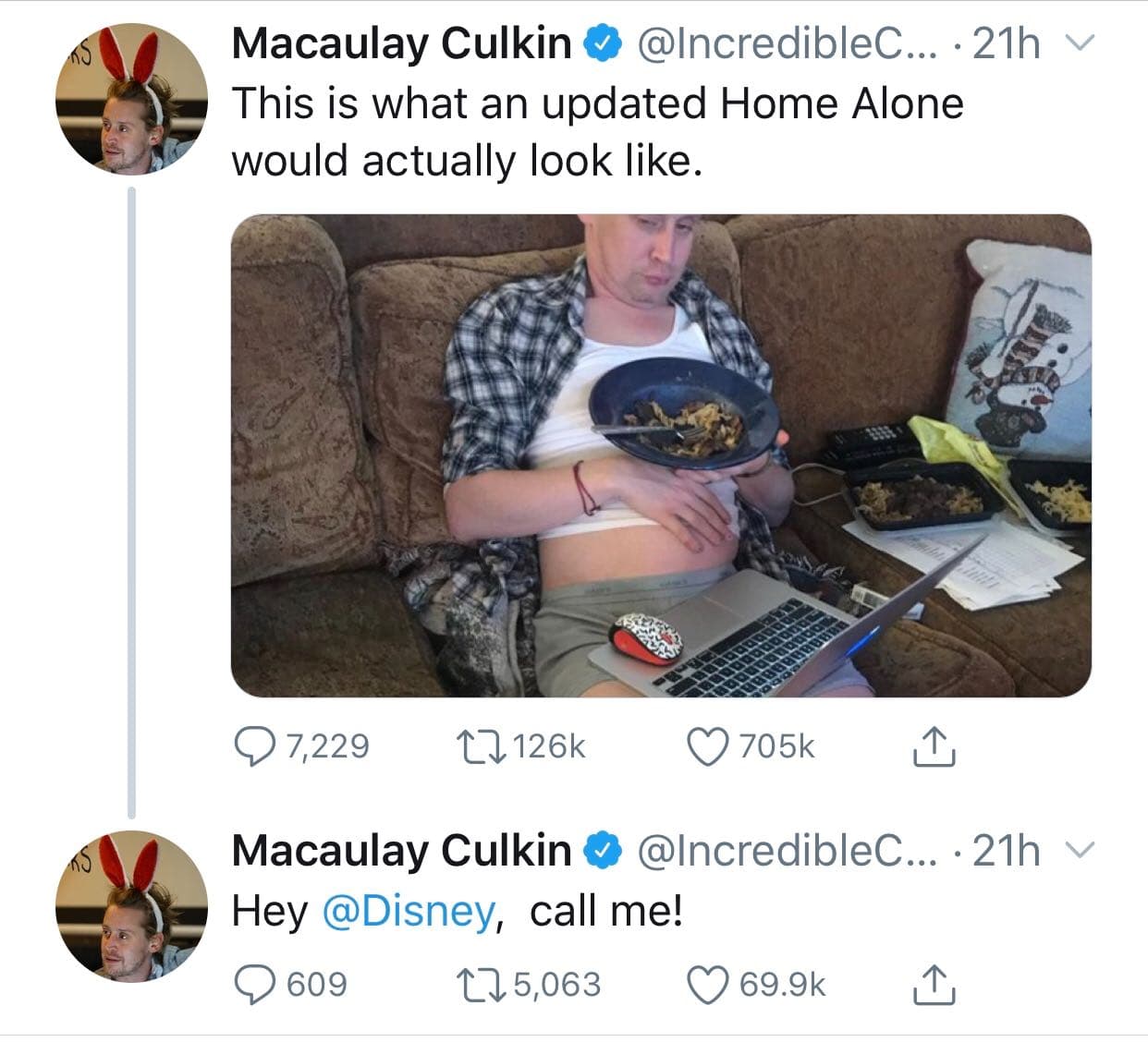 En la publicación de Twitter, incluso agregó: 
<b>"Hey Disney, llámame".</b>