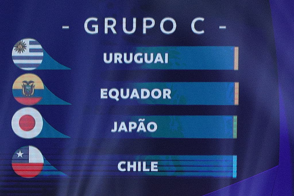 El Grupo C: Uruguay, Ecuador, Chile y Japón (invitado).