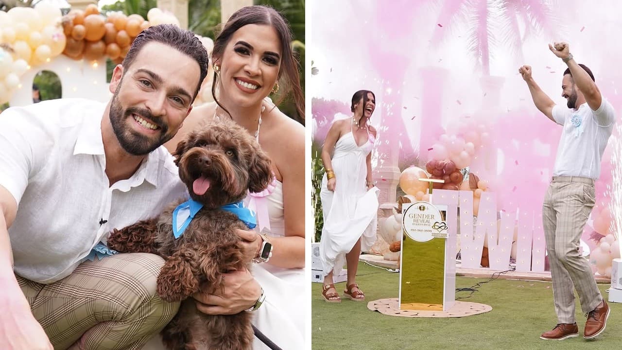 La fiesta del 'gender reveal' de Carlos Torres y su esposa Jaidelys Acevedo Valentín.