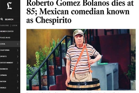 Así lo tituló Los Ángeles Times.