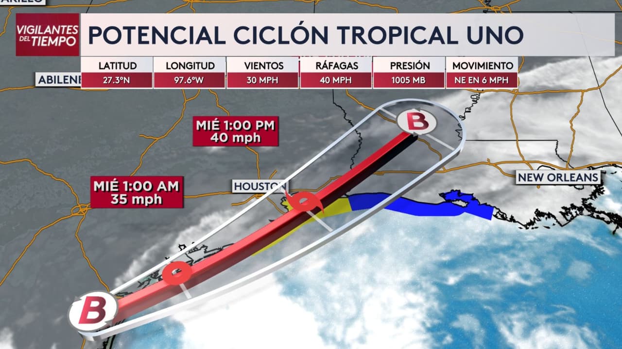 Potencial ciclón tropical #1 avanza hacia Houston con amenaza de inundaciones