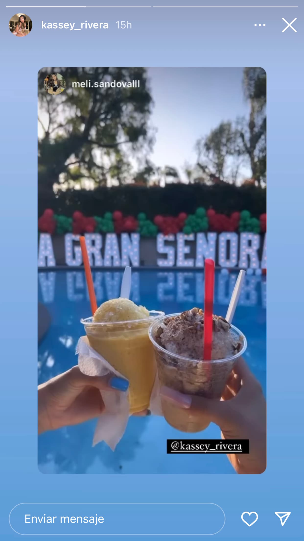 En la fiesta estuvieron algunos de sus nietos, como Kassey, la hija de Rosie Rivera. También estuvo Pedro Rivera Jr.
<br>