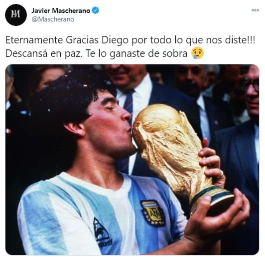 Los íconos del deporte se despidieron de Diego Armando Maradona en redes sociales.
