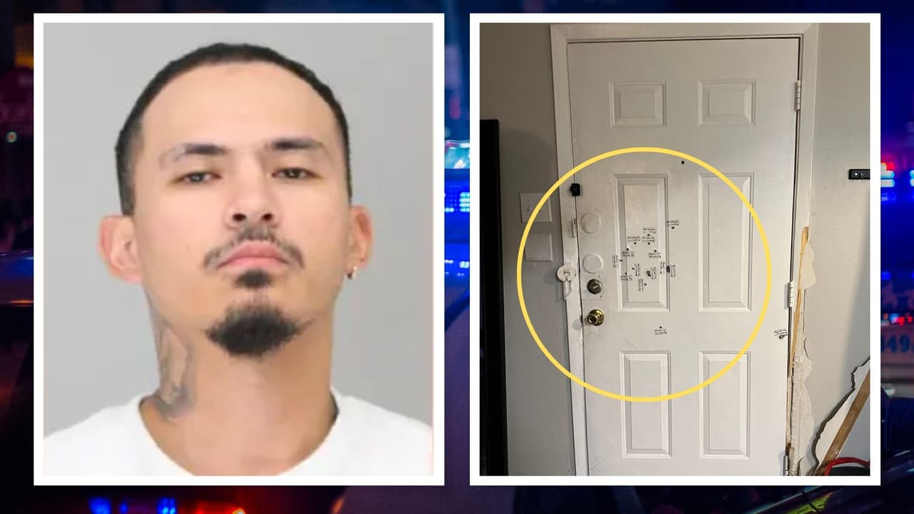 Unos 13 disparos frustraron el plan de Aarón Contreras de derribar a patadas la puerta de un departamento en Texas
