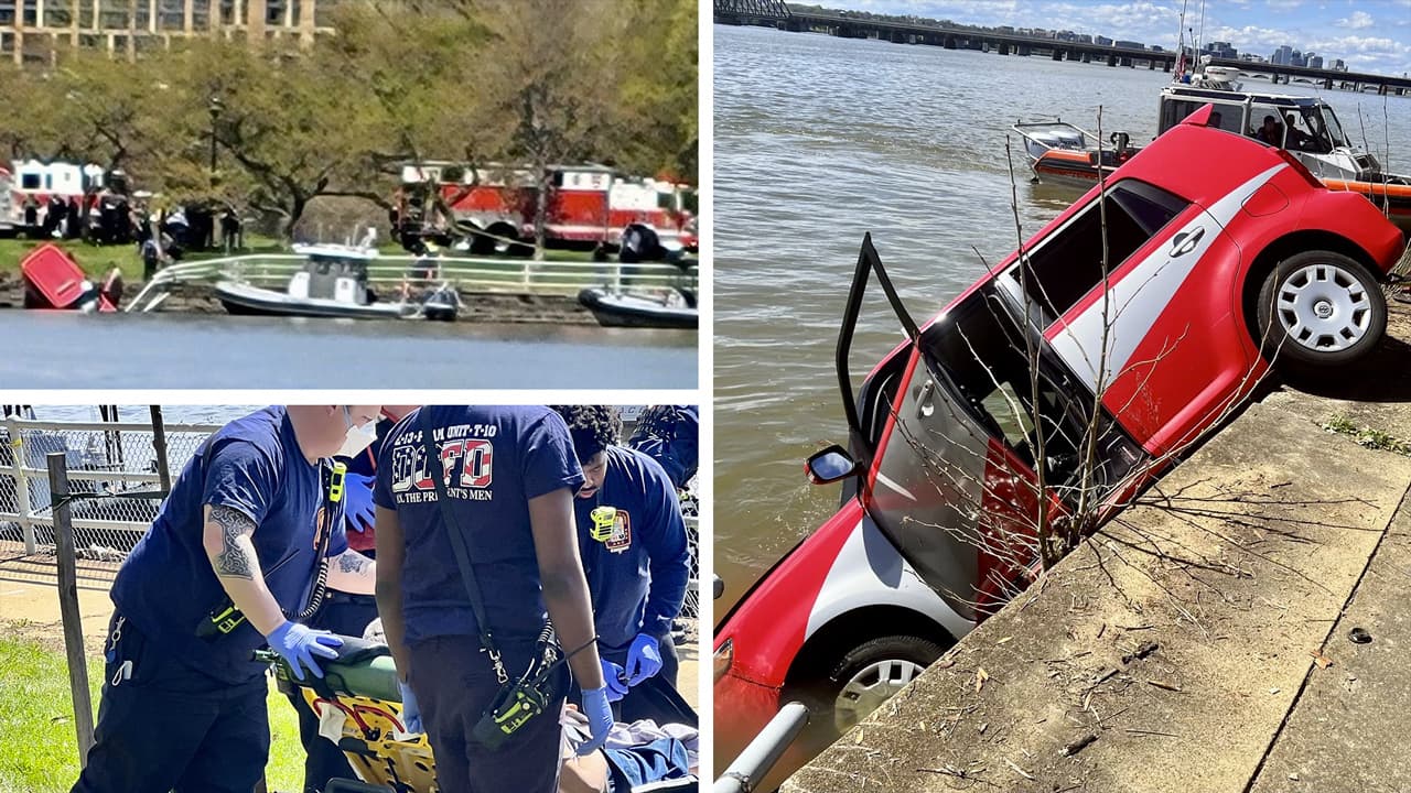 Un automóvil cae al Río Potomac y moviliza a bomberos y policías