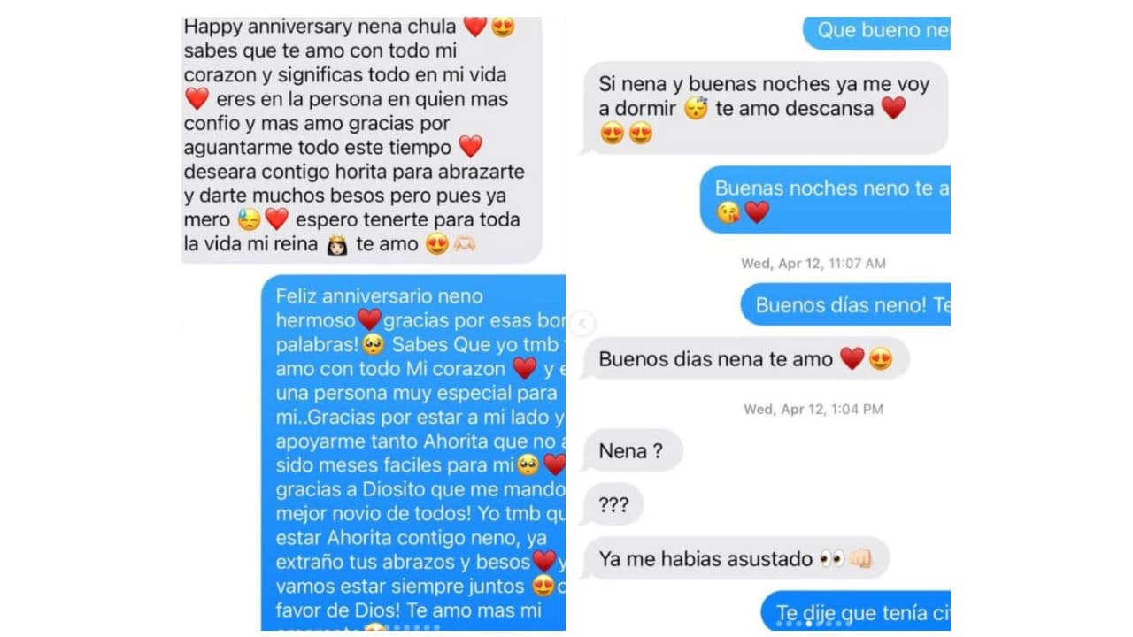 Lillian Griego compartió un gragmento de una conversación con su fallecido novio, Carlos Parra.